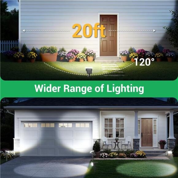 Solar Spot Lights Outdoor Waterproof Landscape Yard Garden Patio Pathway Lightin - Picture 3 of 7